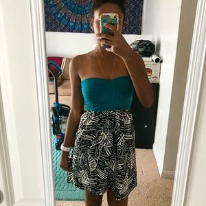 Strapless Blue ROXY Dress XS